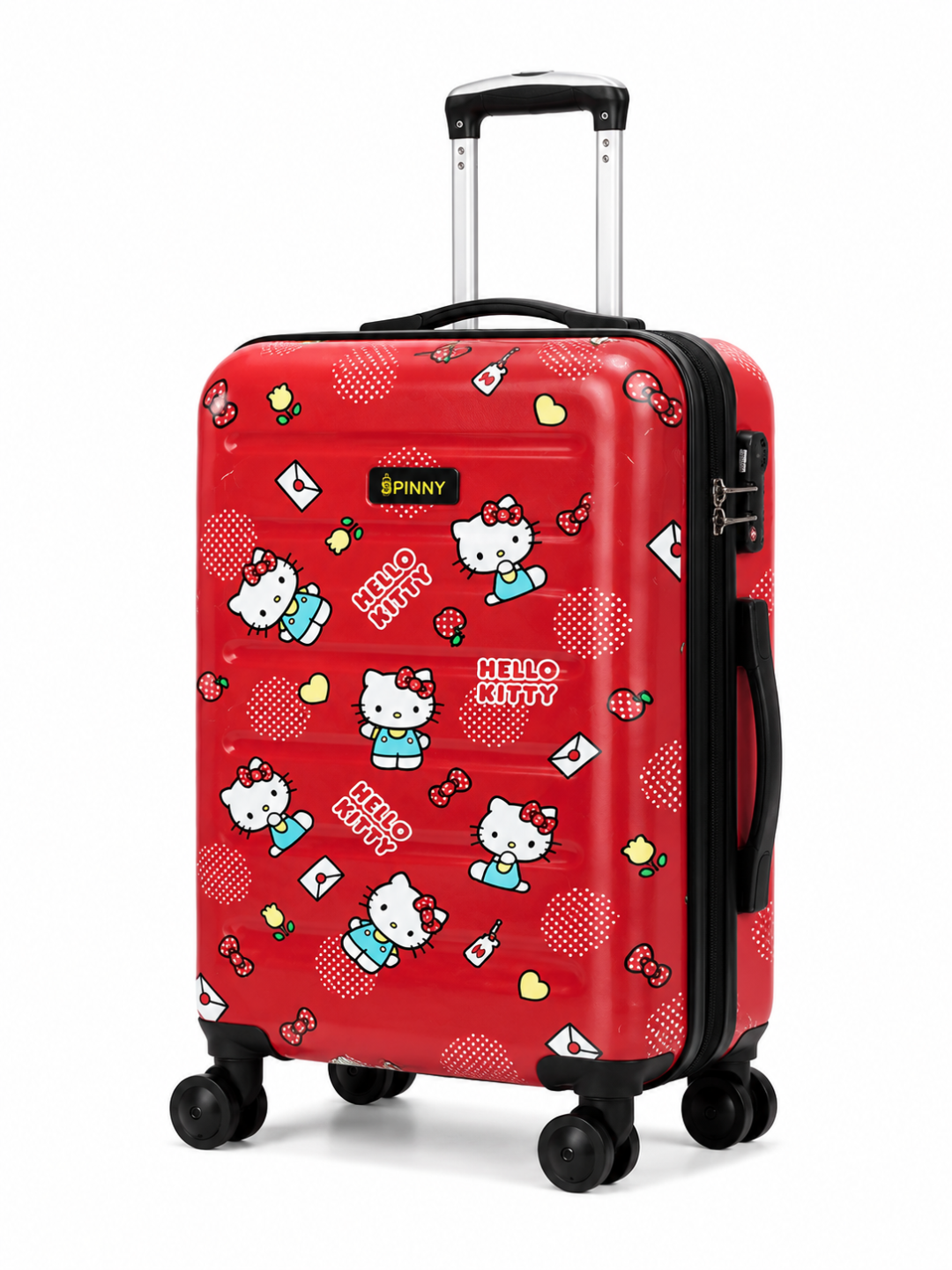 Red Cartoon Kitty Printed ABS Kids Trolley Luggage - Roamer India