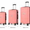 Coral Pink ABS Trolley Suitcase Front View - Roamer India
