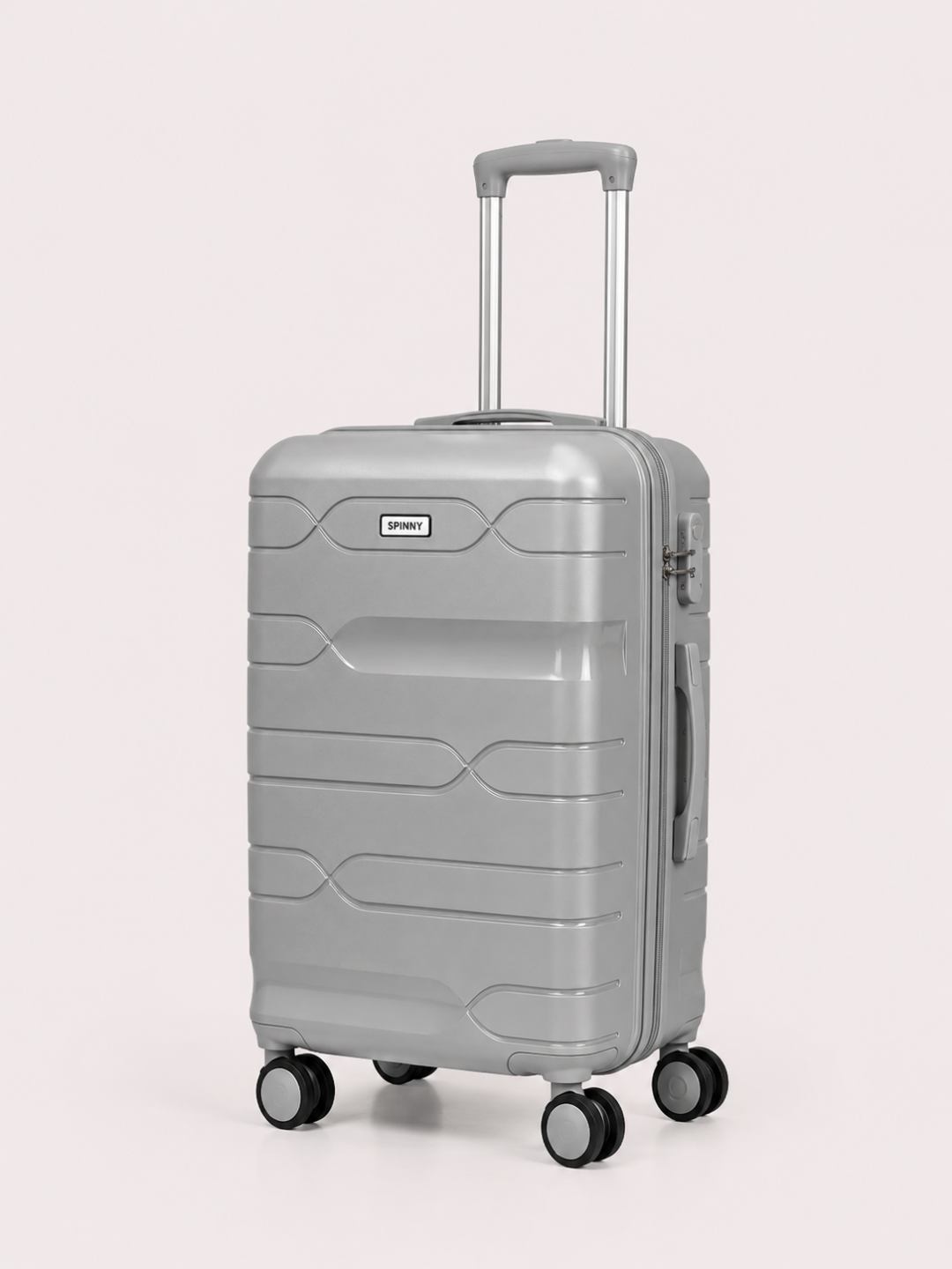 Premium Grey PP Trolley Luggage – Color Matching