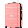 Coral Pink ABS Trolley Luggage with Black Fitting - Roamer India