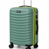 Sage Green PC Trolley Luggage with Lime Contrast Fitting - Roamer India