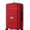Red Linear ABS Trolley Luggage with Black Fitting - Roamer India