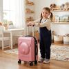 3D Bear Face ABS Kids Trolley Suitcase Front View - Roamer India