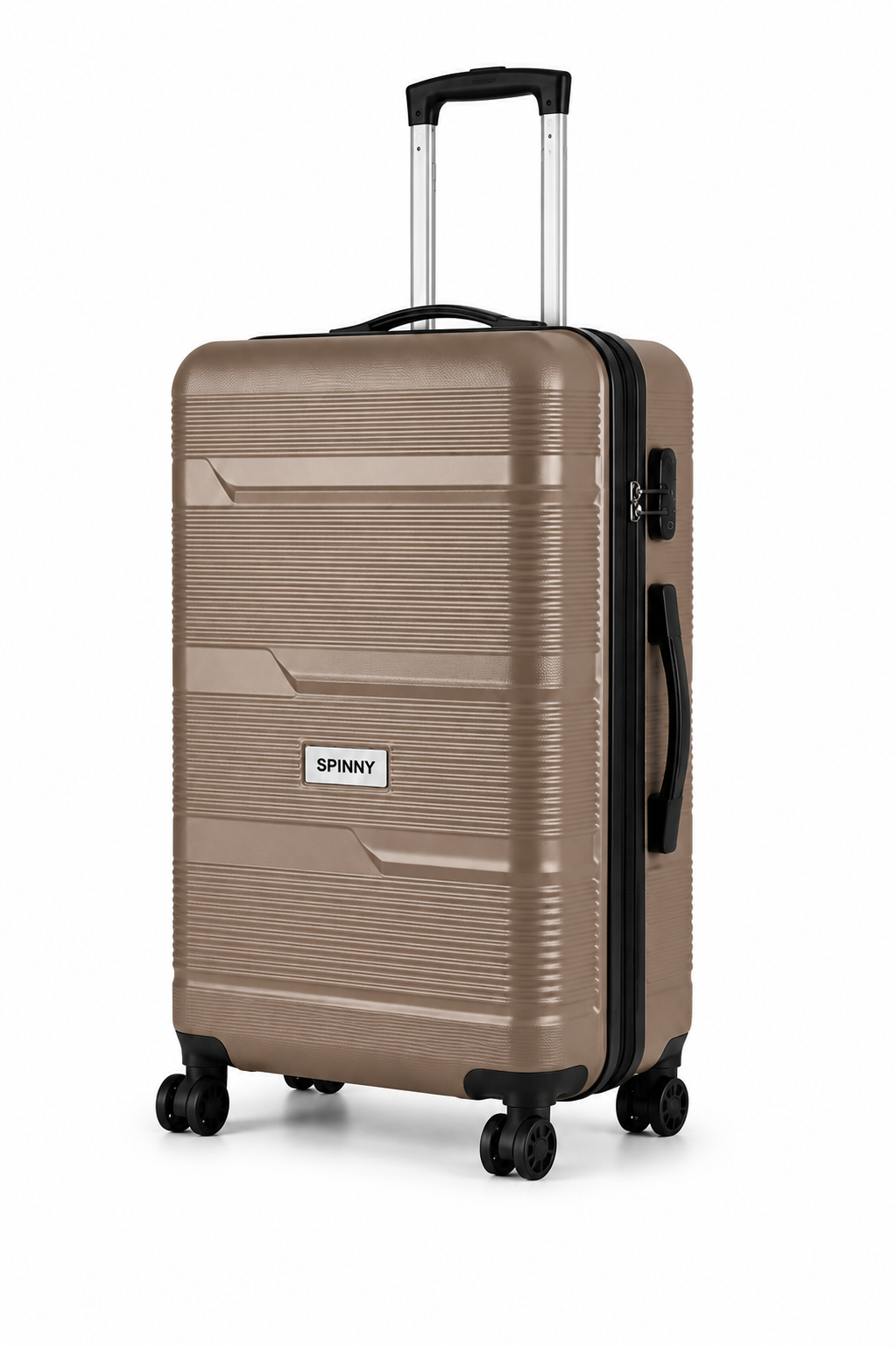 Champagne Gold ABS Trolley Luggage with Black Fitting - Roamer India