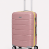 Pink PP Trolley Luggage – Yellow Contrast Fitting