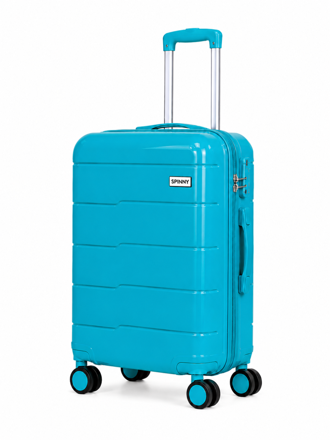 Teal PP Trolley Luggage – Teal Fitting