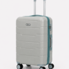 Grey PP Trolley Luggage – Teal Contrast Fitting