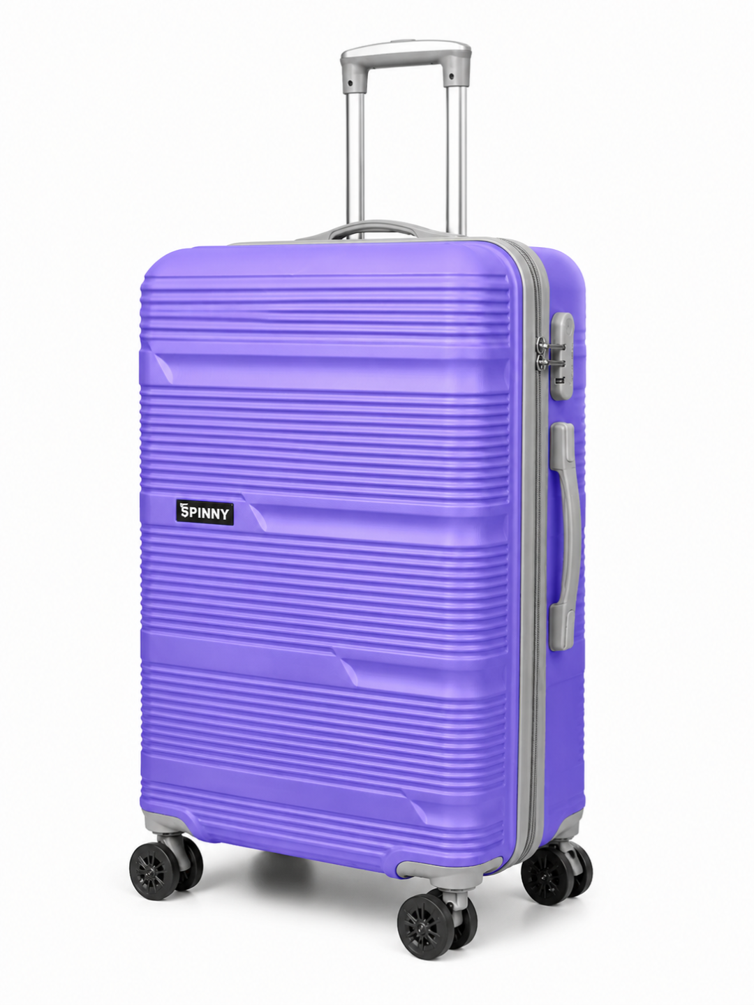 Purple ABS Trolley Luggage with Silver Fitting - Roamer India