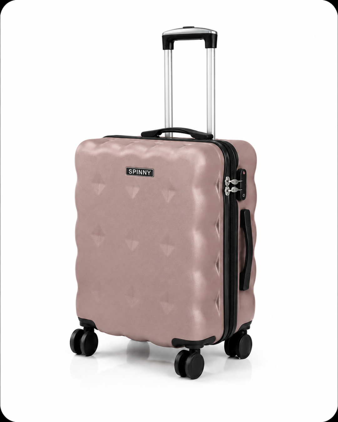 Rose Mauve Quilted Puffy ABS Kids Trolley Luggage - Roamer India