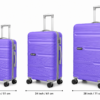 Purple ABS Trolley Suitcase Front View - Roamer India