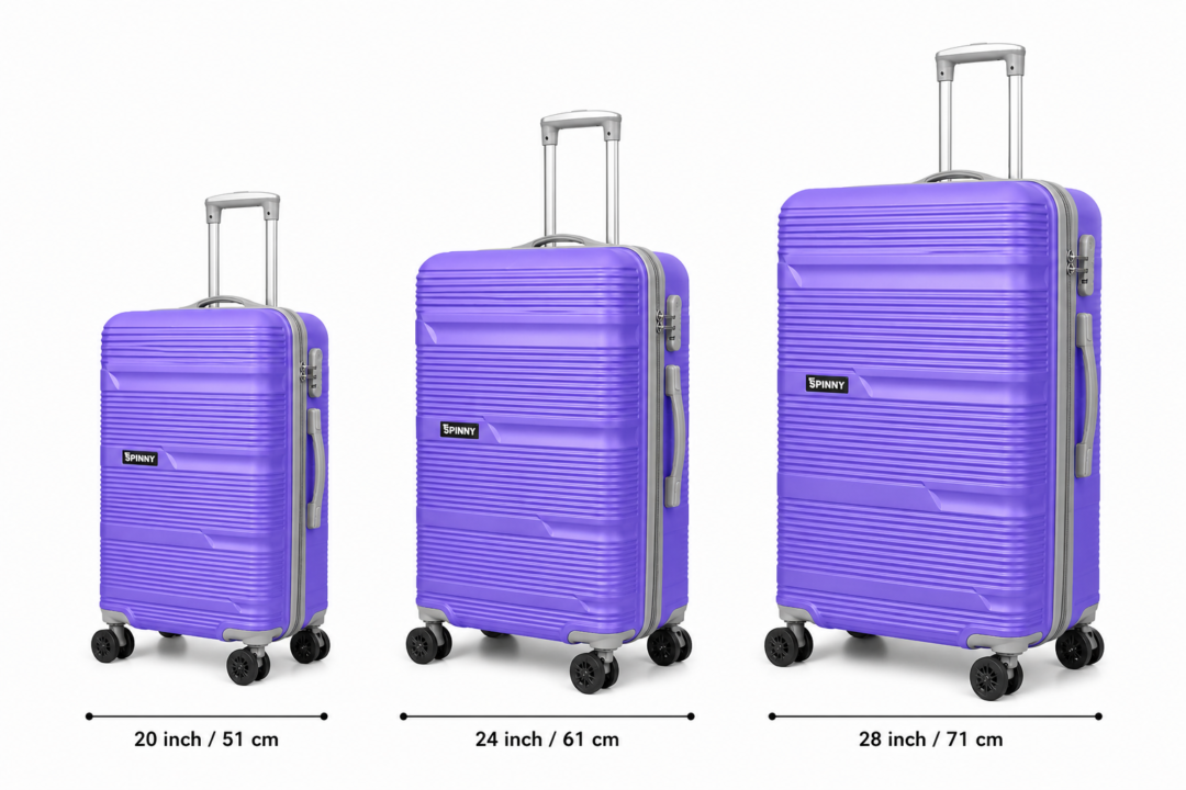 Purple ABS Trolley Suitcase Front View - Roamer India