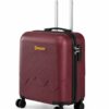 Maroon Wavy Textured ABS Kids Trolley Luggage - Roamer India