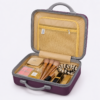 Wine Purple Premium ABS Vanity Box Open Interior with Makeup Storage Compartments - Roamer India