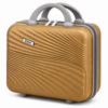Golden Beige Premium ABS Vanity Box with Wave Texture - Roamer India