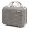 Ash Grey Premium ABS Vanity Box with Horizontal Texture - Roamer India
