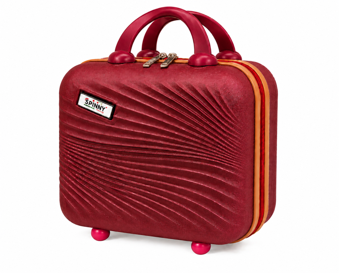 Maroon Premium ABS Vanity Box with Wave Texture - Roamer India