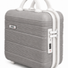 Ash Grey Premium ABS Vanity Box Side View with 3-Digit Combination Lock - Roamer India