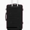 Black PP Trolley Luggage Back View with Telescopic Handle - Roamer India