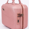 Blush Pink Premium ABS Vanity Box Side View with 3-Digit Combination Lock - Roamer India