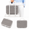 Ash Grey Premium ABS Vanity Box Lifestyle View with Luggage Attachment and Carry Handle - Roamer India