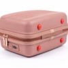 Blush Pink Premium ABS Vanity Box Bottom View with Protective Studs and Combination Lock - Roamer India