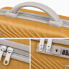 Golden Beige Premium ABS Vanity Box Comfortable Handle, Premium Zipper Sliders and 3-Digit Combination Lock - Roamer India