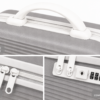 Ash Grey Premium ABS Vanity Box Comfortable Handle, Premium Zipper Sliders and 3-Digit Combination Lock - Roamer India