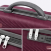 Wine Purple Premium ABS Vanity Box Comfortable Handle, Premium Zipper Sliders and 3-Digit Combination Lock - Roamer India