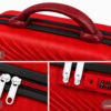 Cherry Red Premium ABS Vanity Box Comfortable Handle, Premium Zipper Sliders and 3-Digit Combination Lock - Roamer India